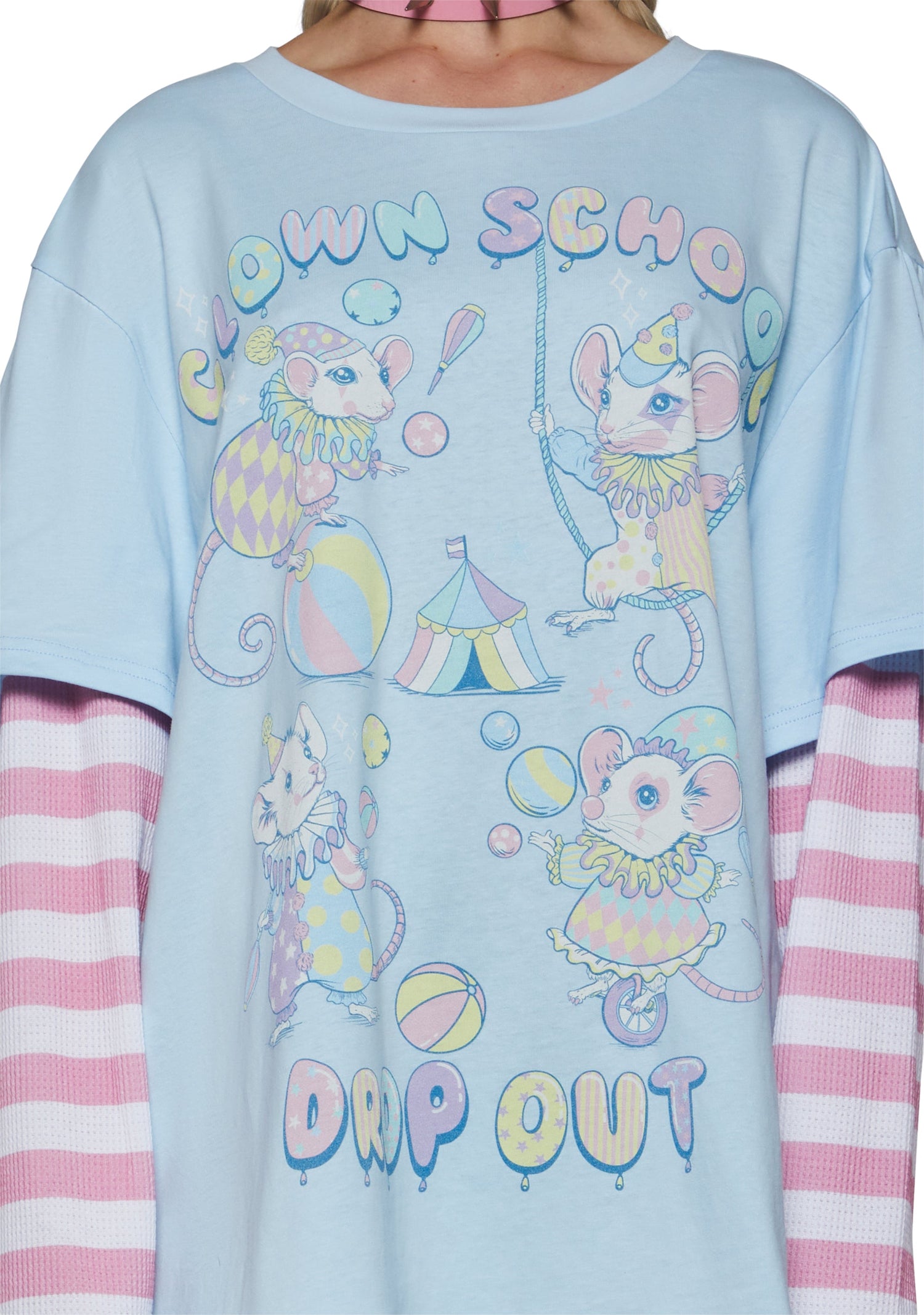 Clown School Layered Long Sleeve Tee