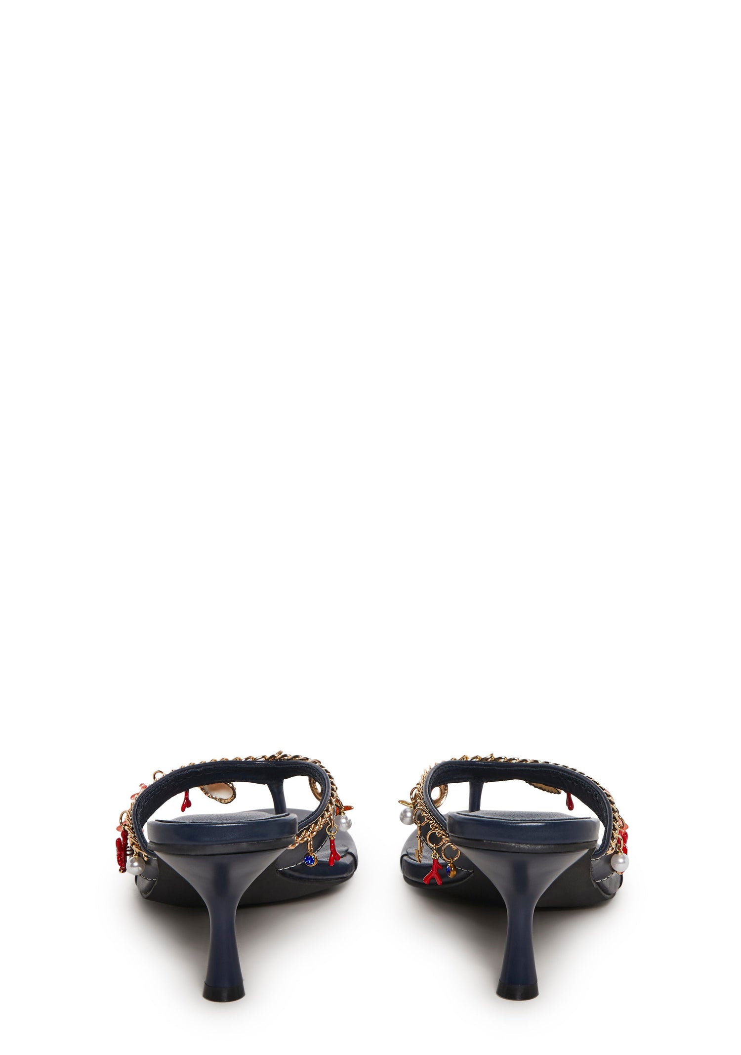 Mila Nautical Charm Thong Sandal - Navy