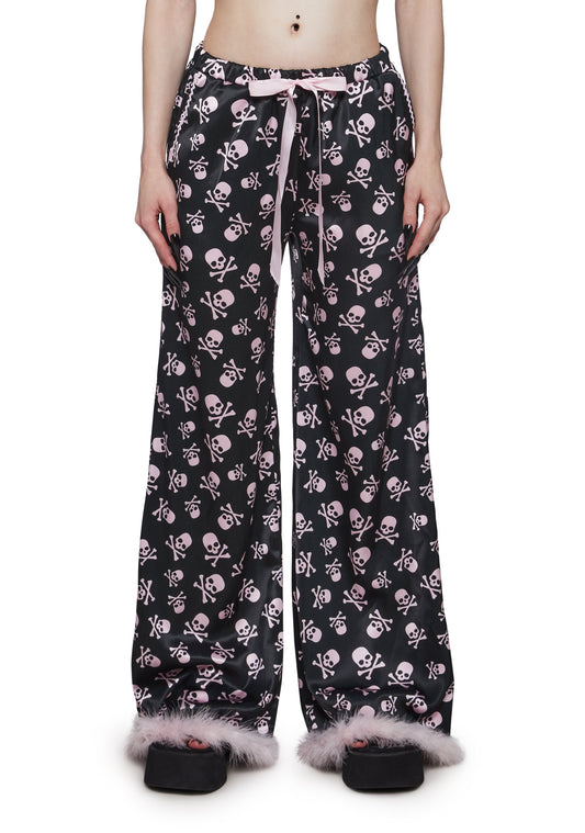 Skully Satin Sleep Pants