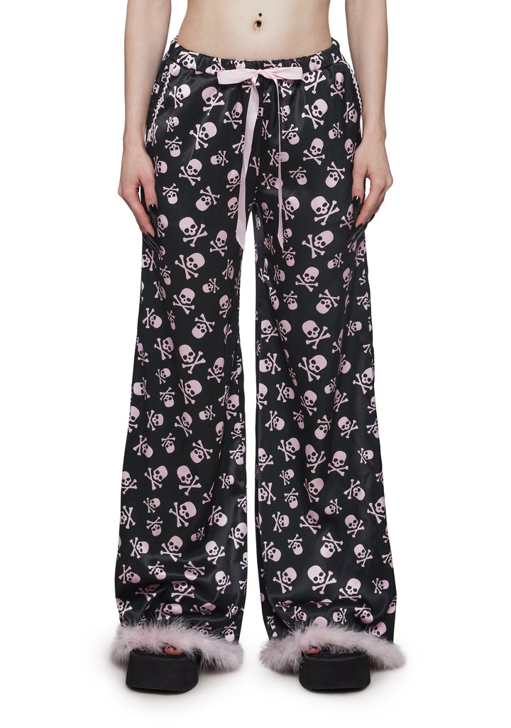 Skully Satin Sleep Pants