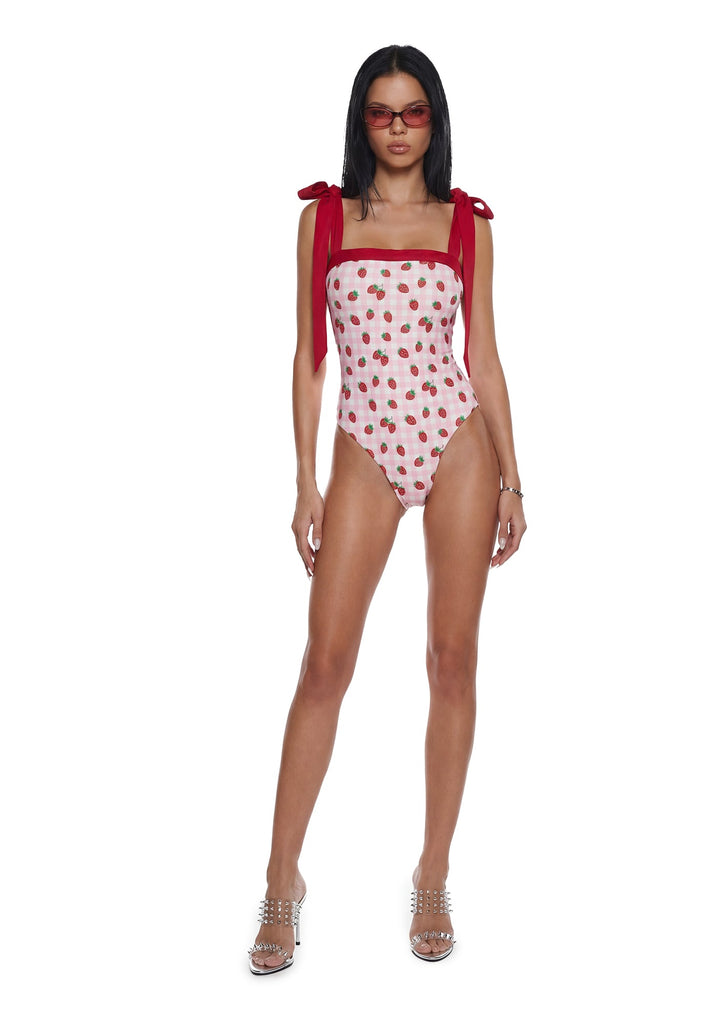 Sweet Life One Piece Swimsuit - Gingham