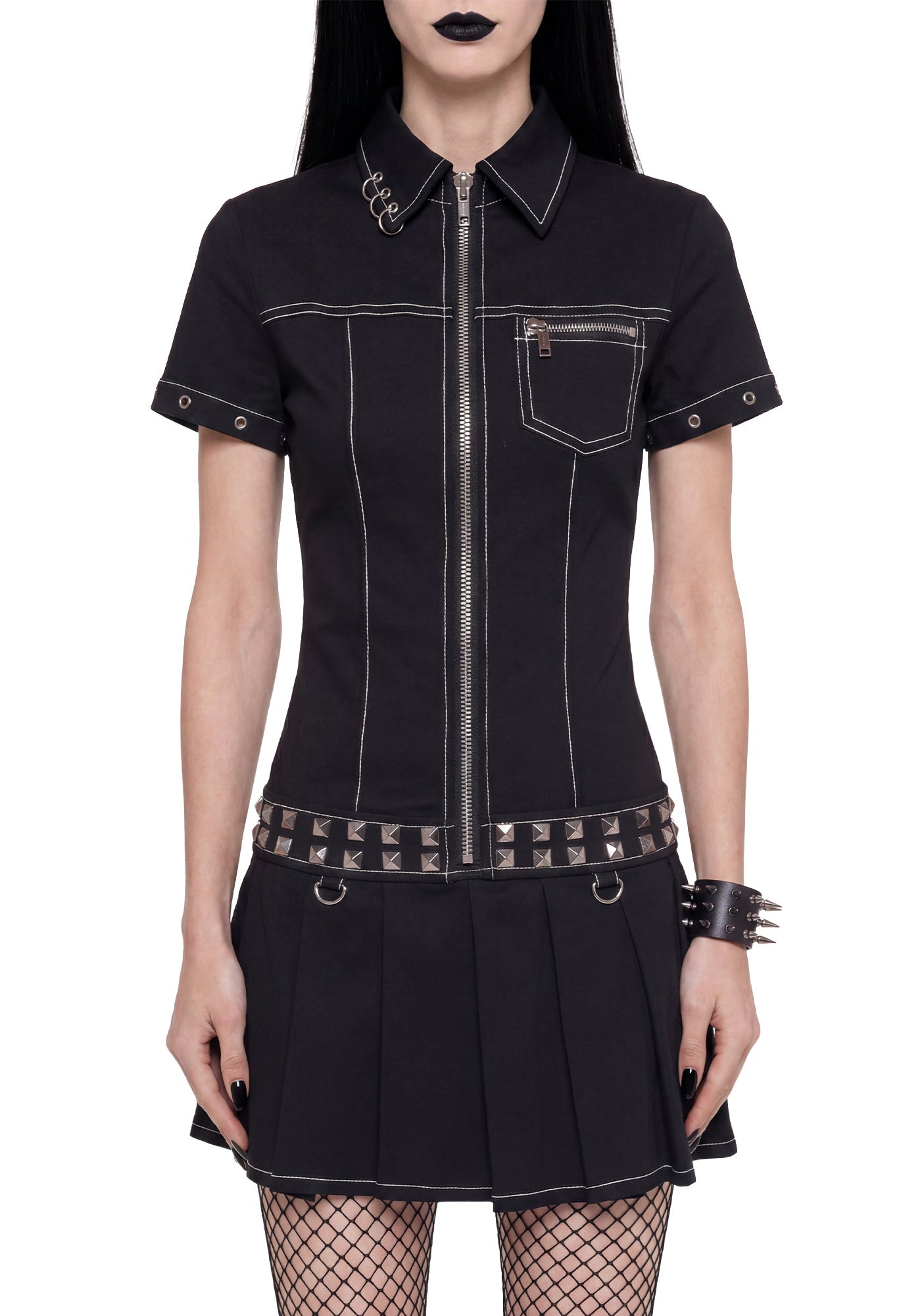 Defiance Drop Waist Utility Dress