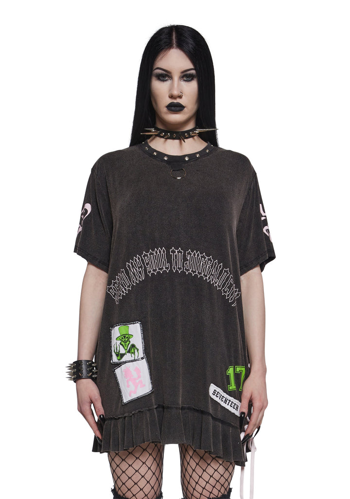 Send My Soul Washed Tee Dress