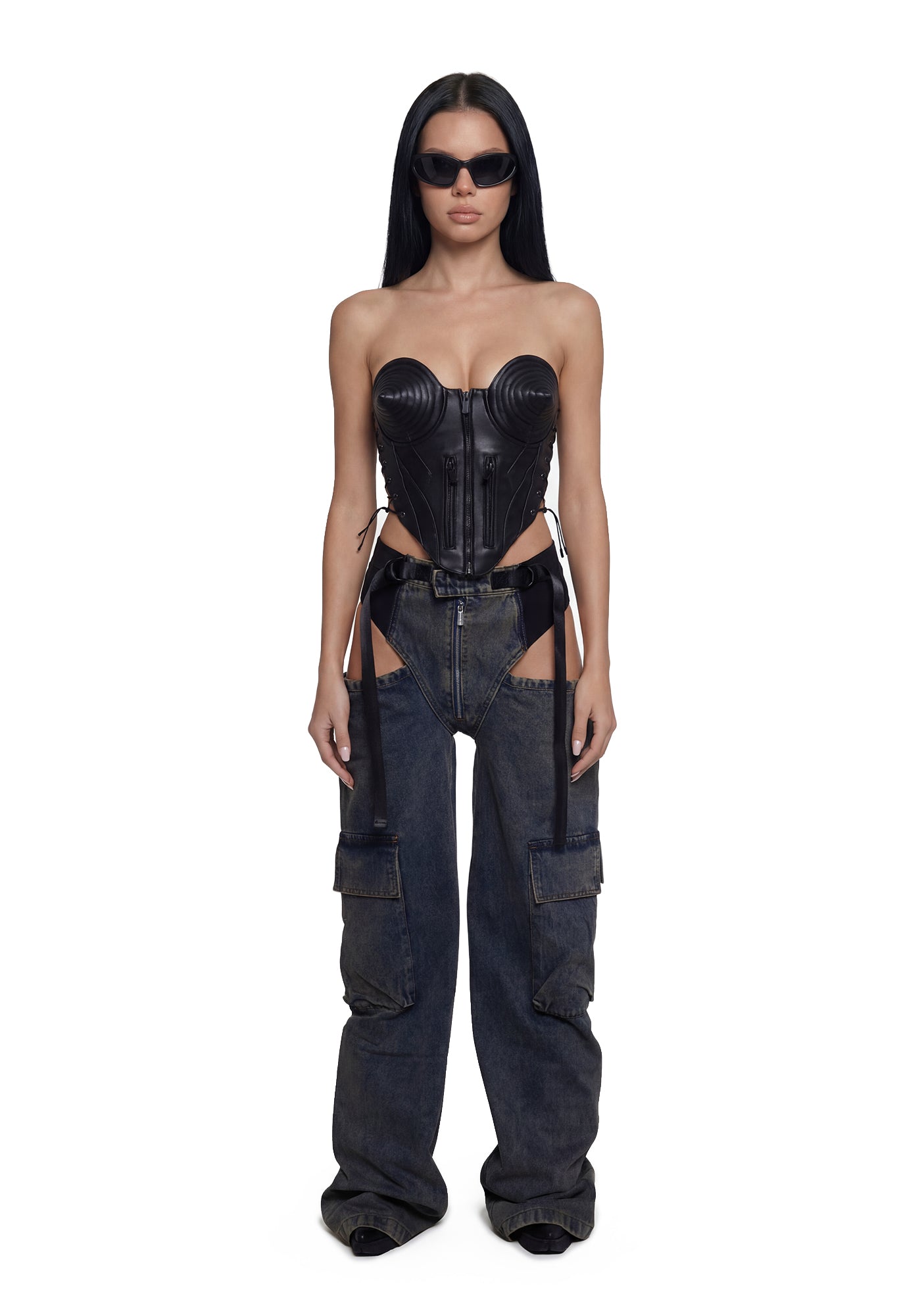Denim Panty Trousers - Medium Wash