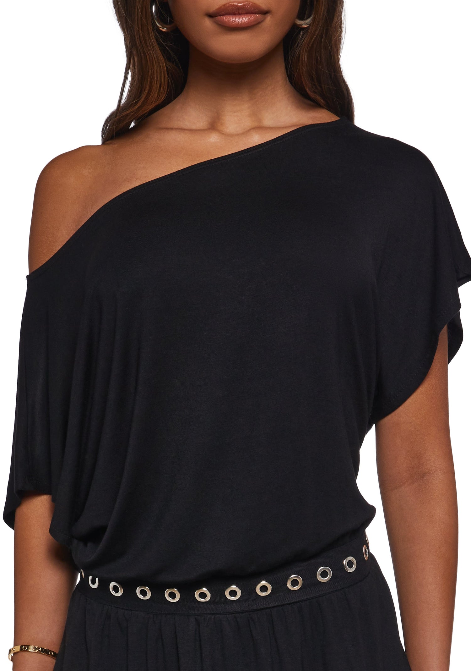 Club Time Off The Shoulder Dress - Black