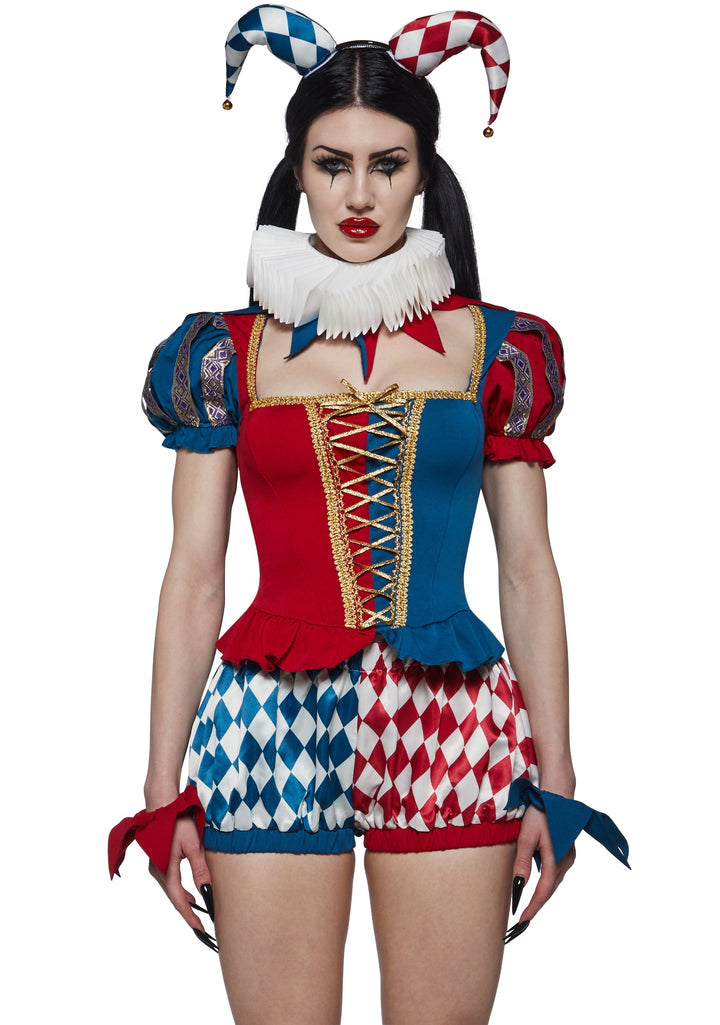 Harlequin Jester Corset Costume