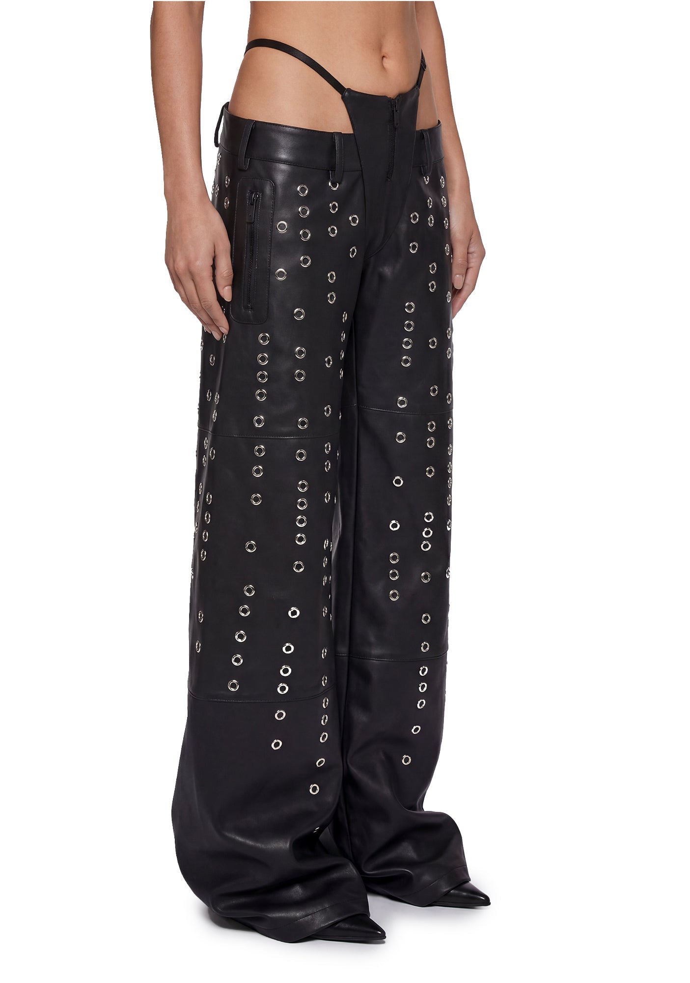 Eyelet Thong Pants