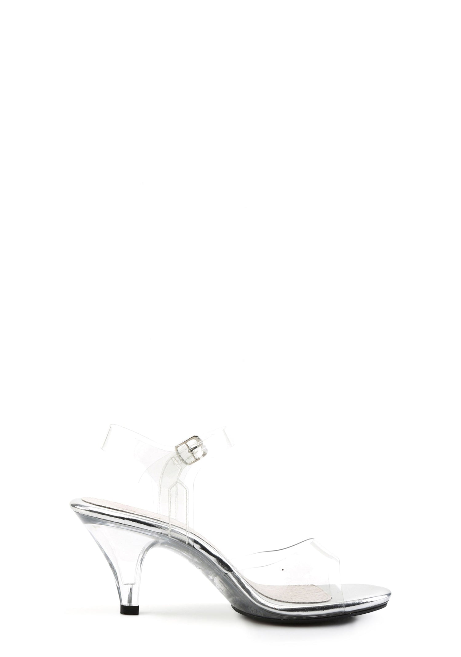 Belle 308 Clear Ankle Strap Sandals