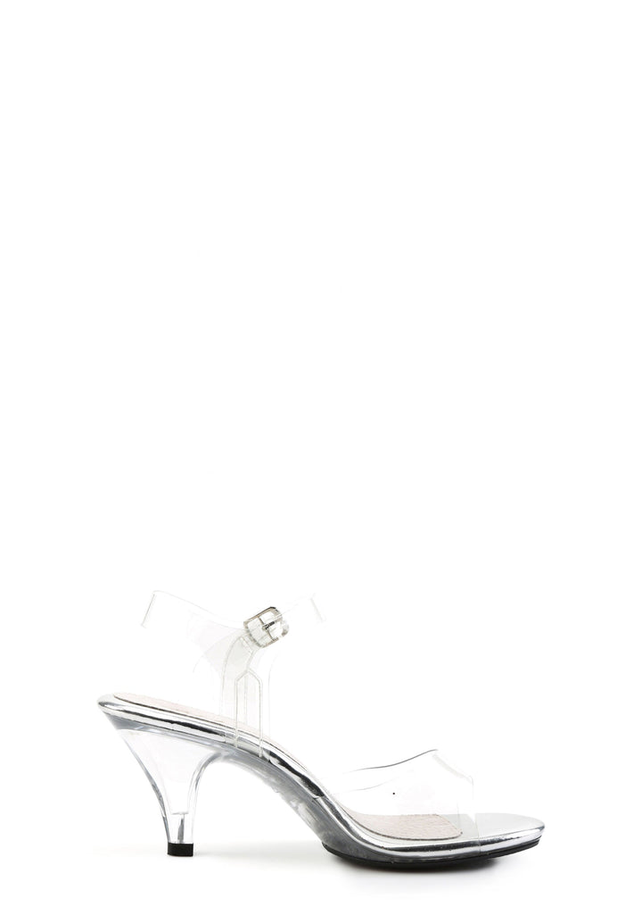 Belle 308 Clear Ankle Strap Sandals