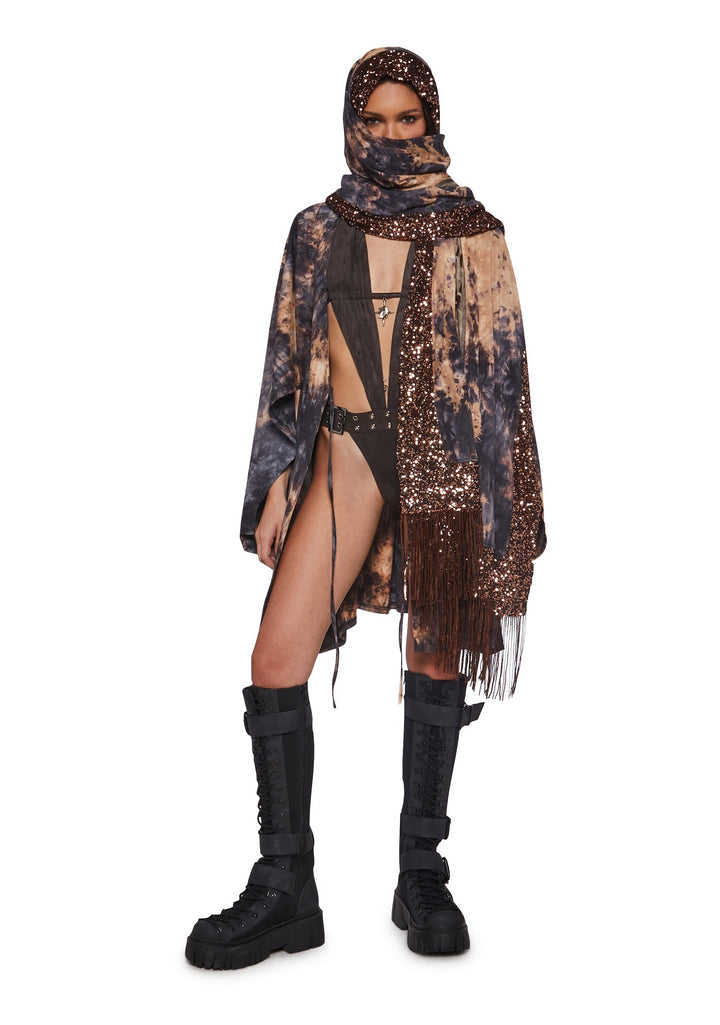 Clear Curiosity Scarf - Black/Gold