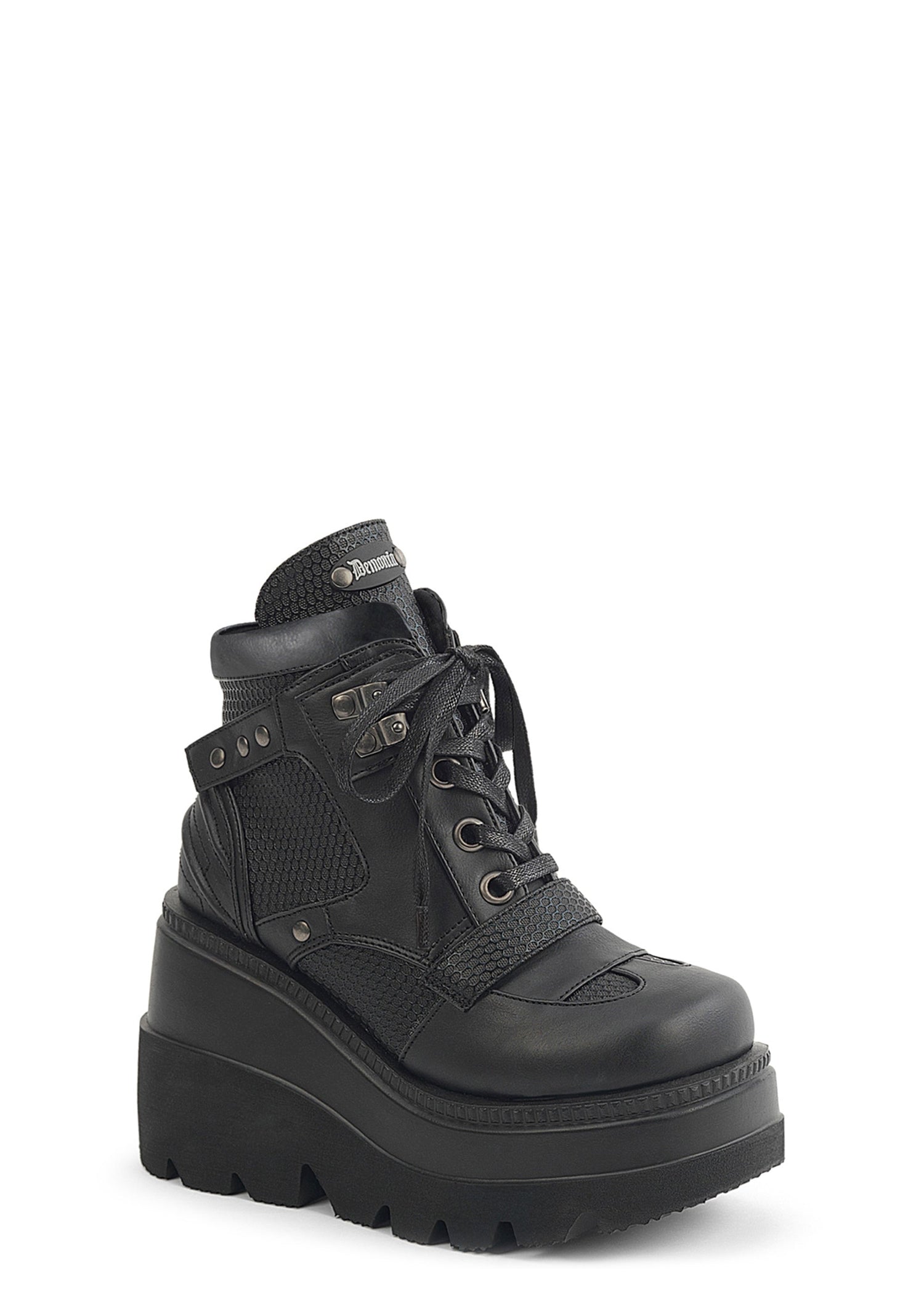 Shaker-37 Mesh Platform Ankle Boots