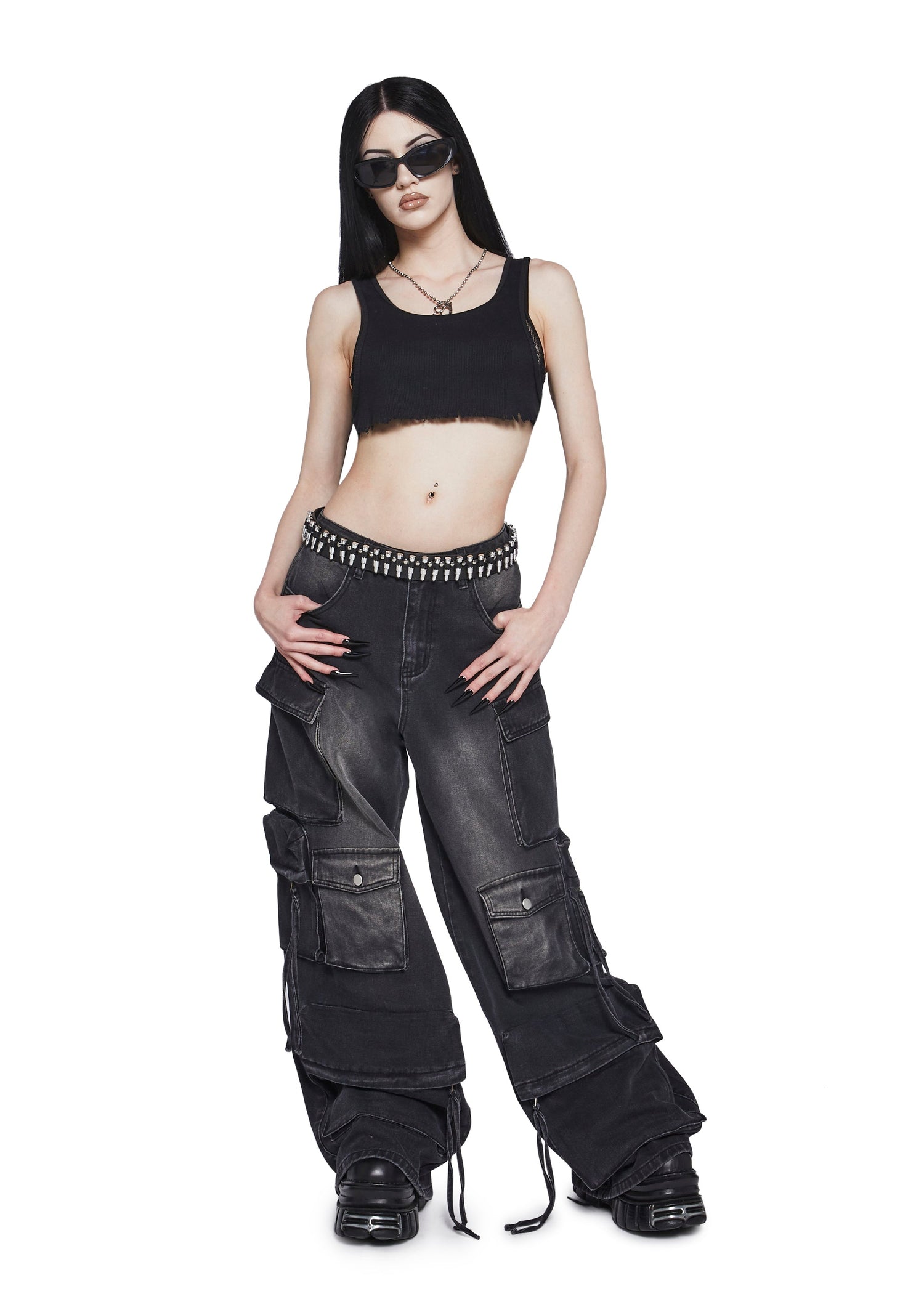 Wicked Persuasion Cargo Jeans - Black