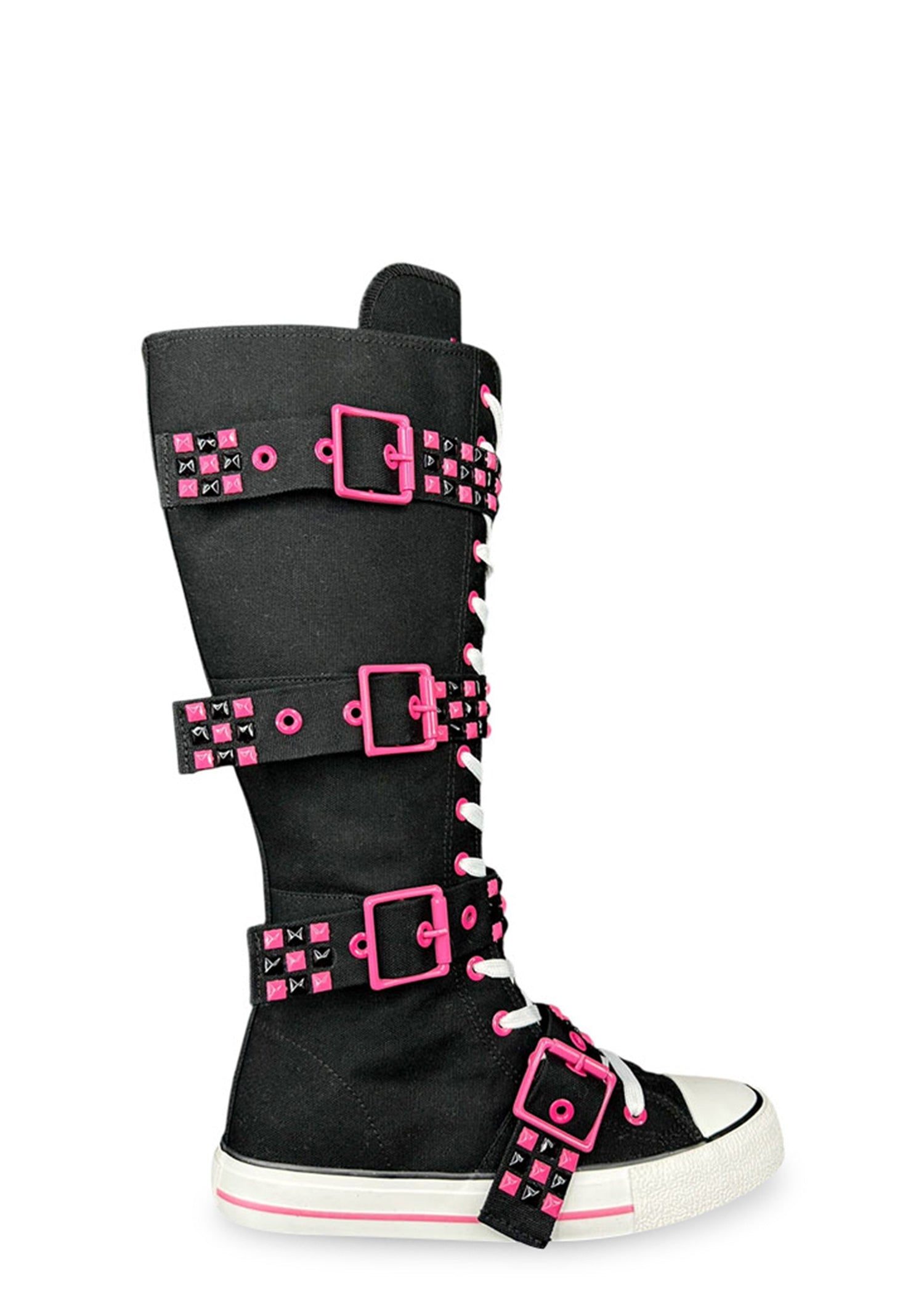 Rawr XD Stud Knee High Sneakers - Pink