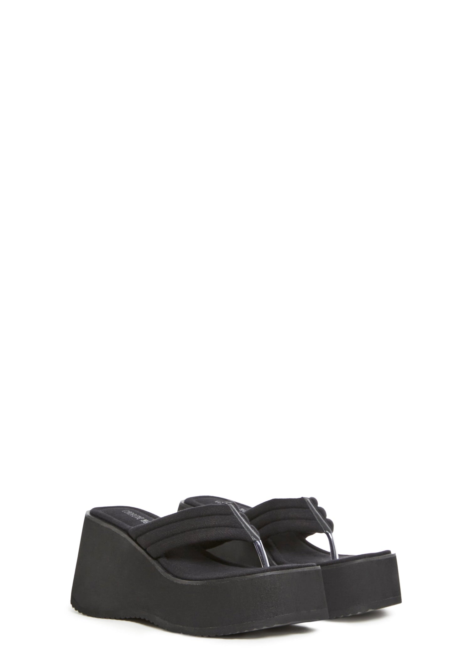 Happy Greetings Platform Sandals - Black