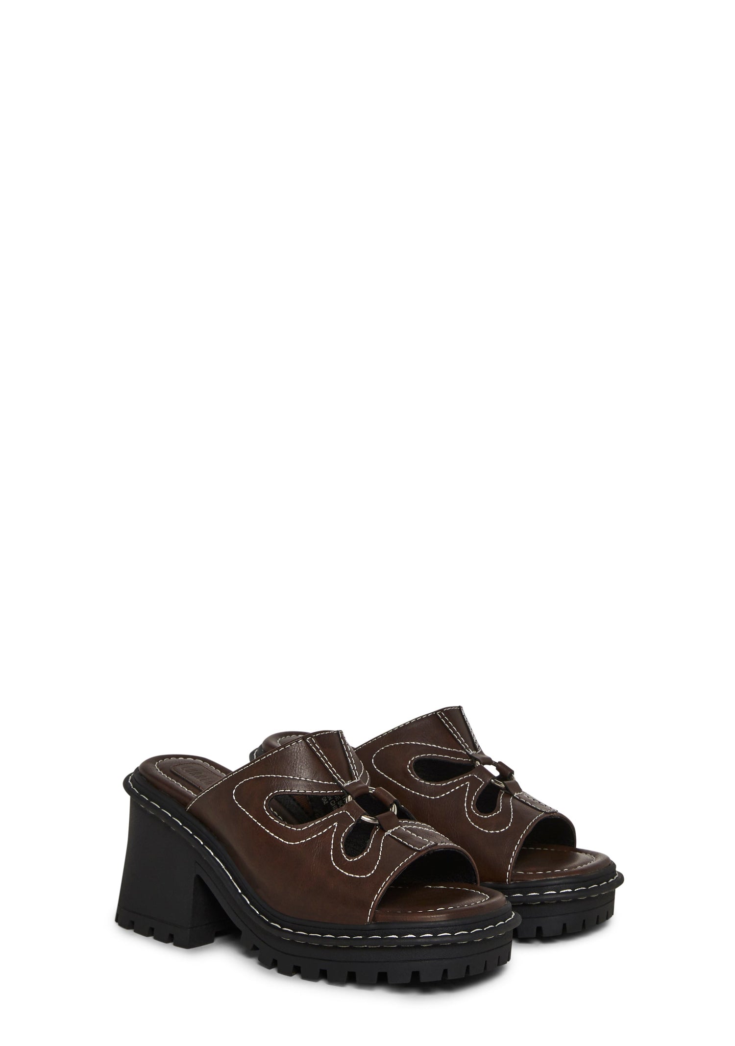 Feeling Good Platform Mules - Brown
