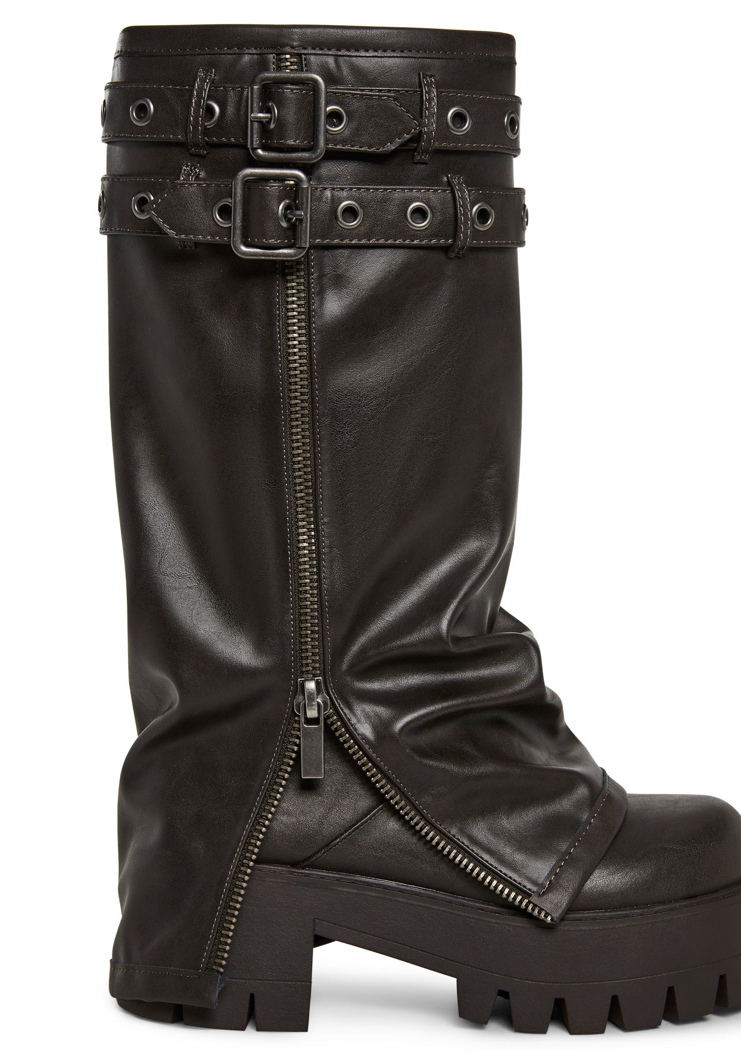 Warp Knee High Pant Boots - Brown