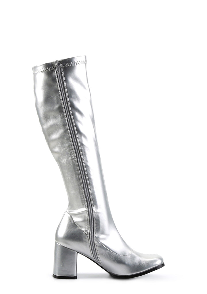 Platinum Go-Go Dancer Boots