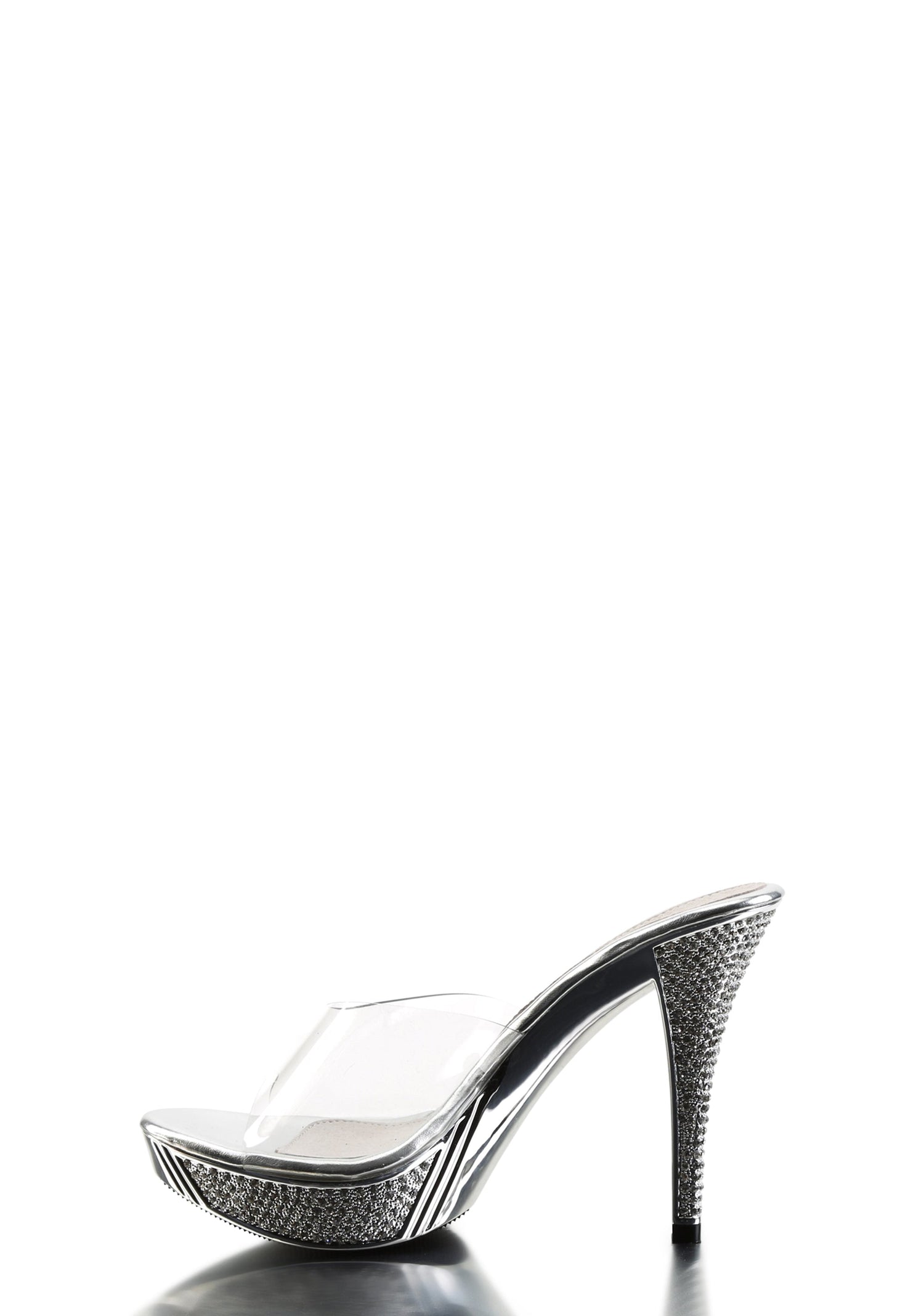 Elegant-401 Platform Slide-Silver Chrome