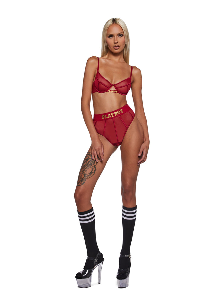Playboy Cage 2-Piece Set - Red