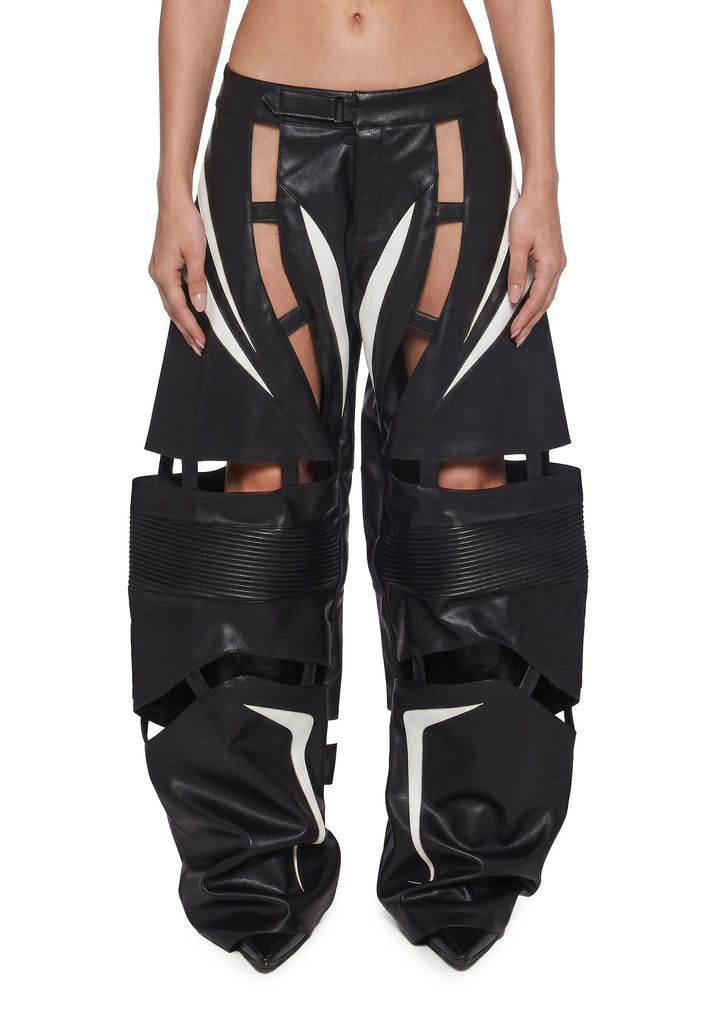 Octane Floating Moto Pants - Blk/Wht