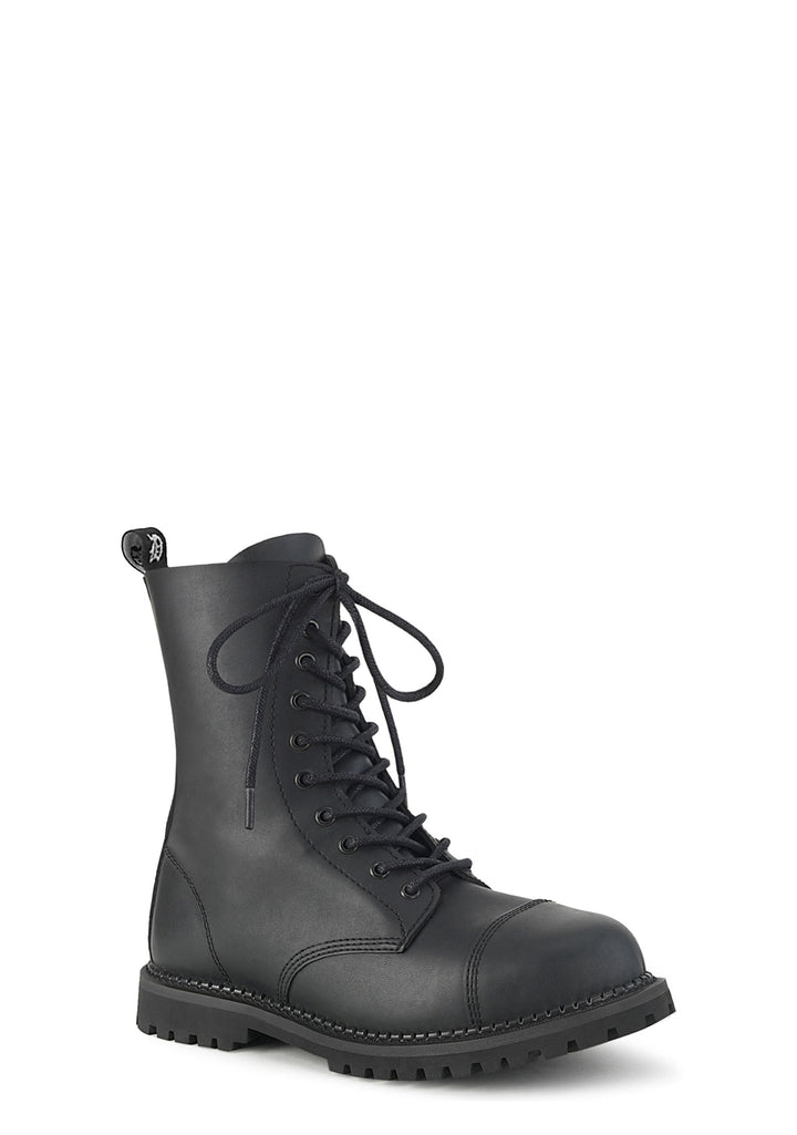 Vegan Leather Amped Up Lace Up Boots