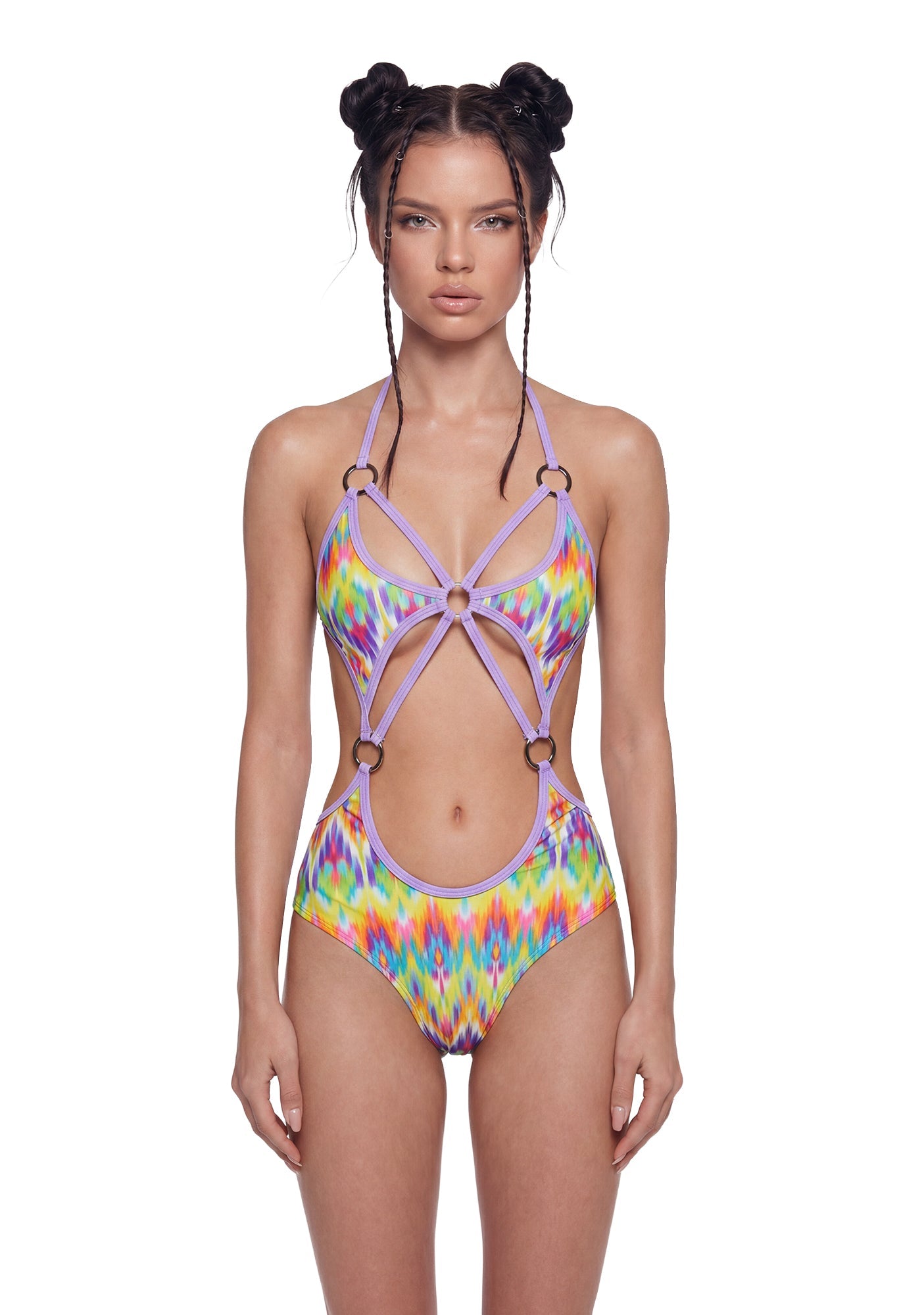 Neon Pop O-Ring Spandex Bodysuit