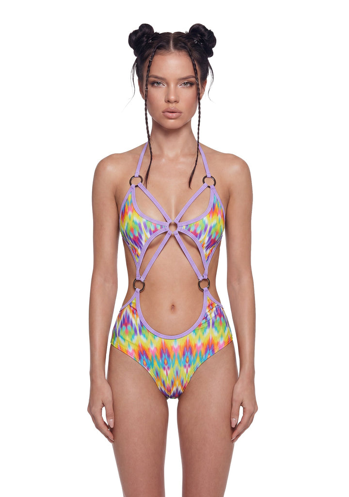 Neon Pop O-Ring Spandex Bodysuit