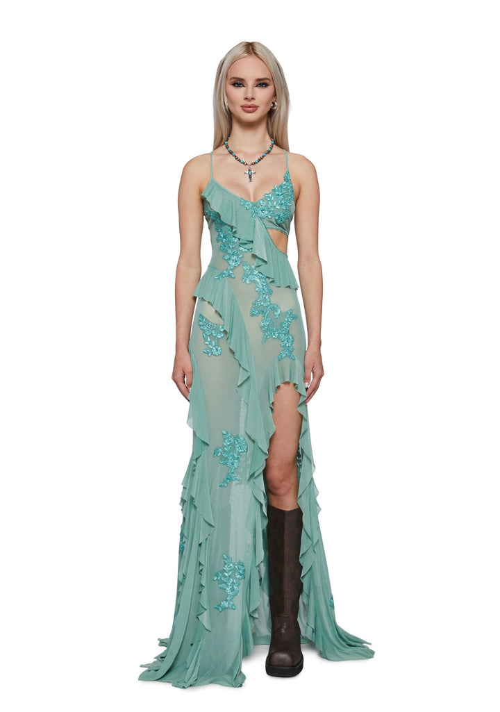 Rebel Mon Amour Maxi Dress - Aqua