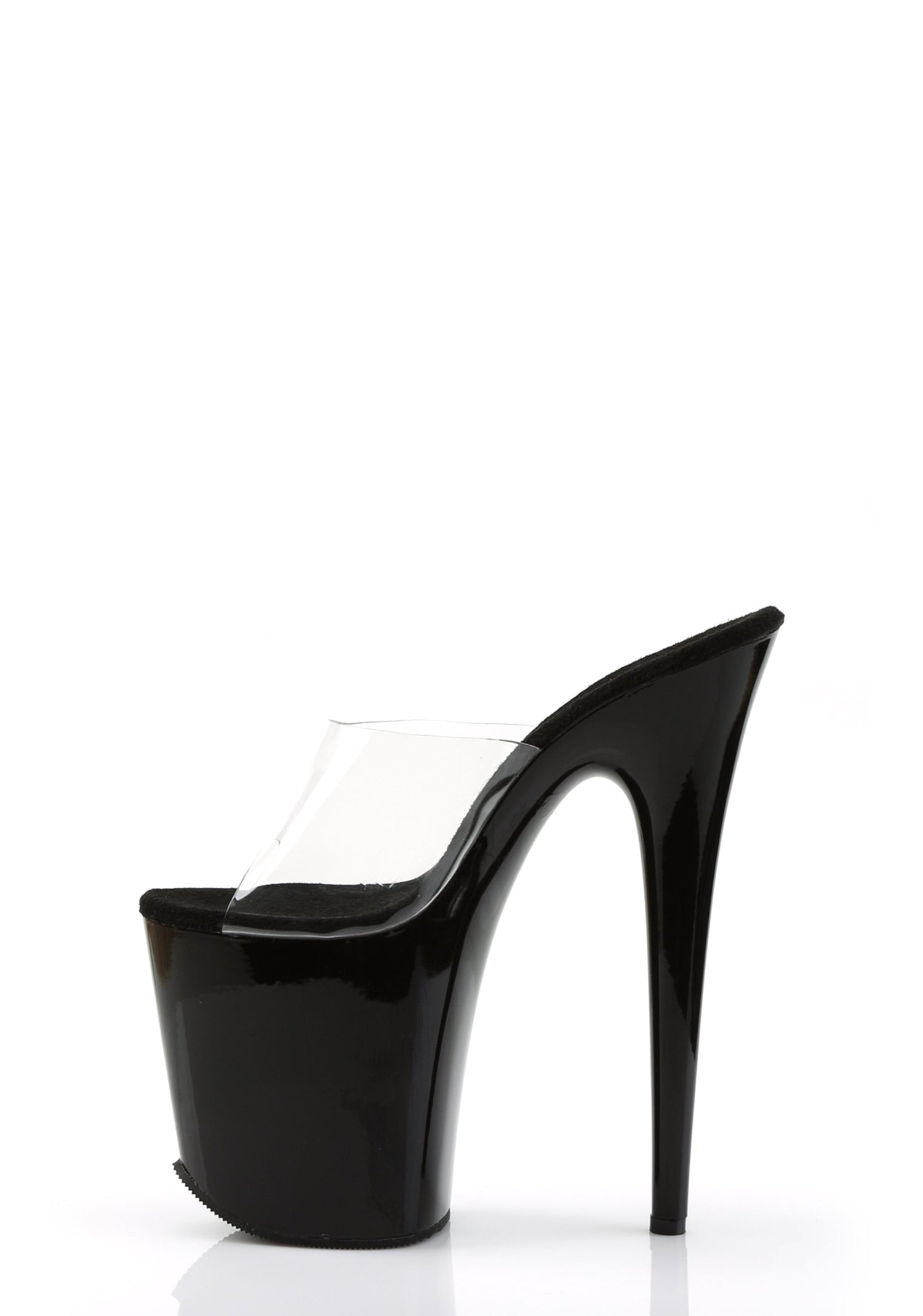 Flamingo-801 Platform Slides-Clear-Black