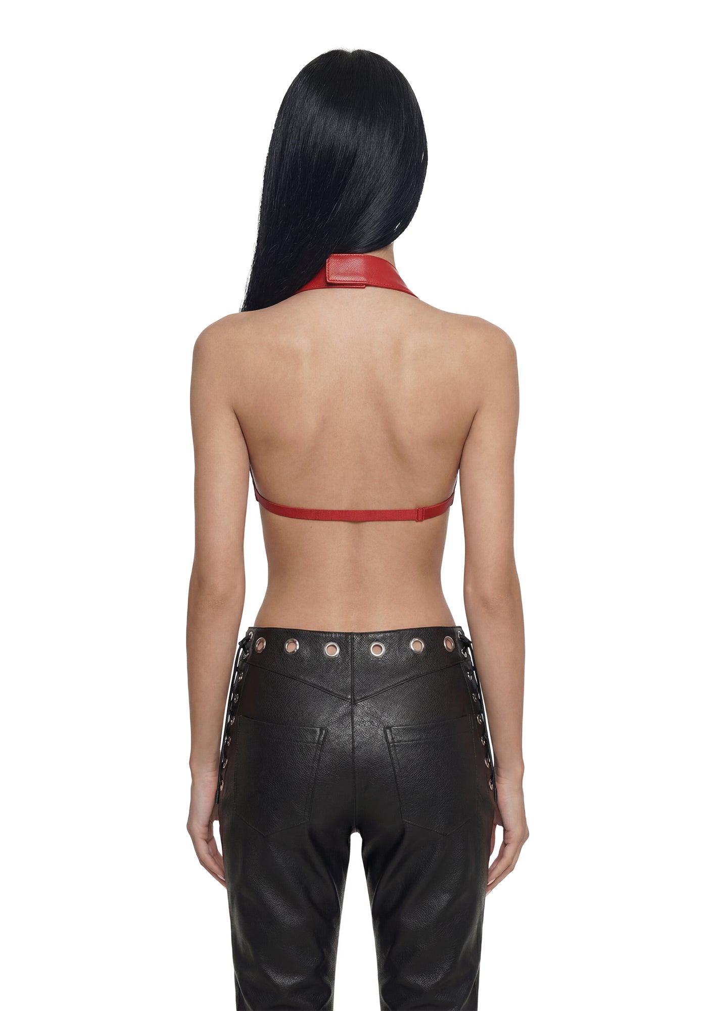 Pierced Cross Top - Red