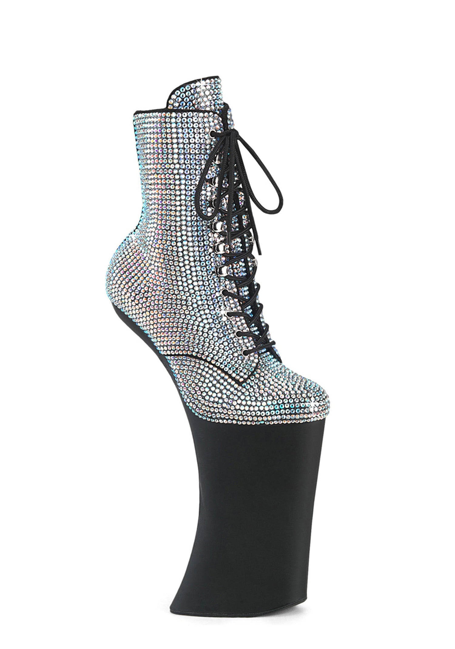 Forbidden-1020RS Platform Ankle Boots-Black