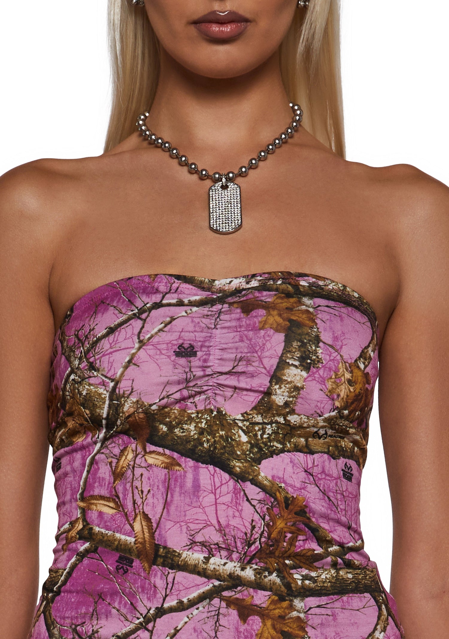 Strapless Camo Top