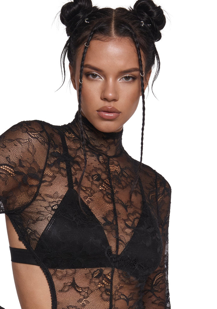 Sheer Affection Lace Romper
