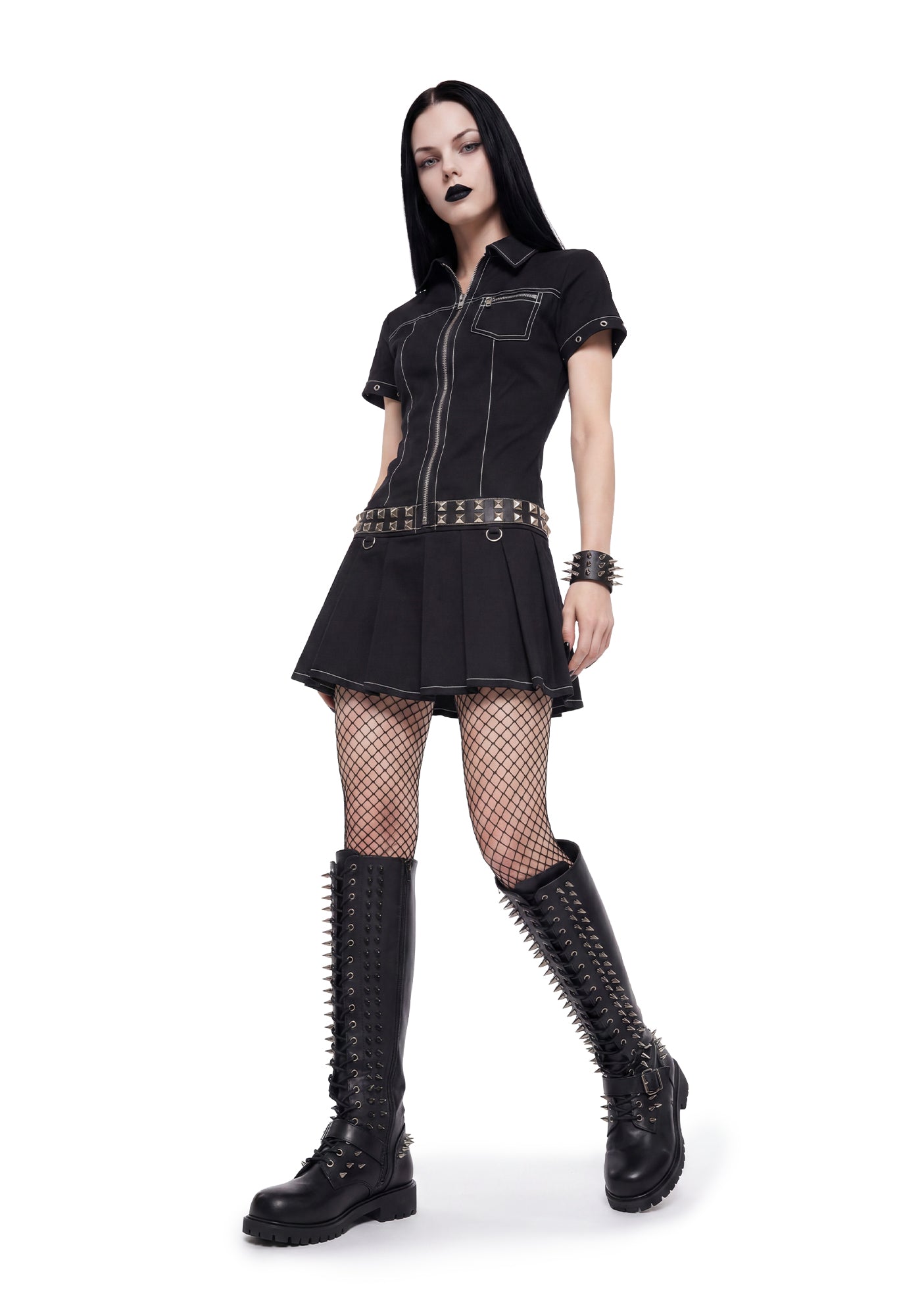 Defiance Drop Waist Utility Dress