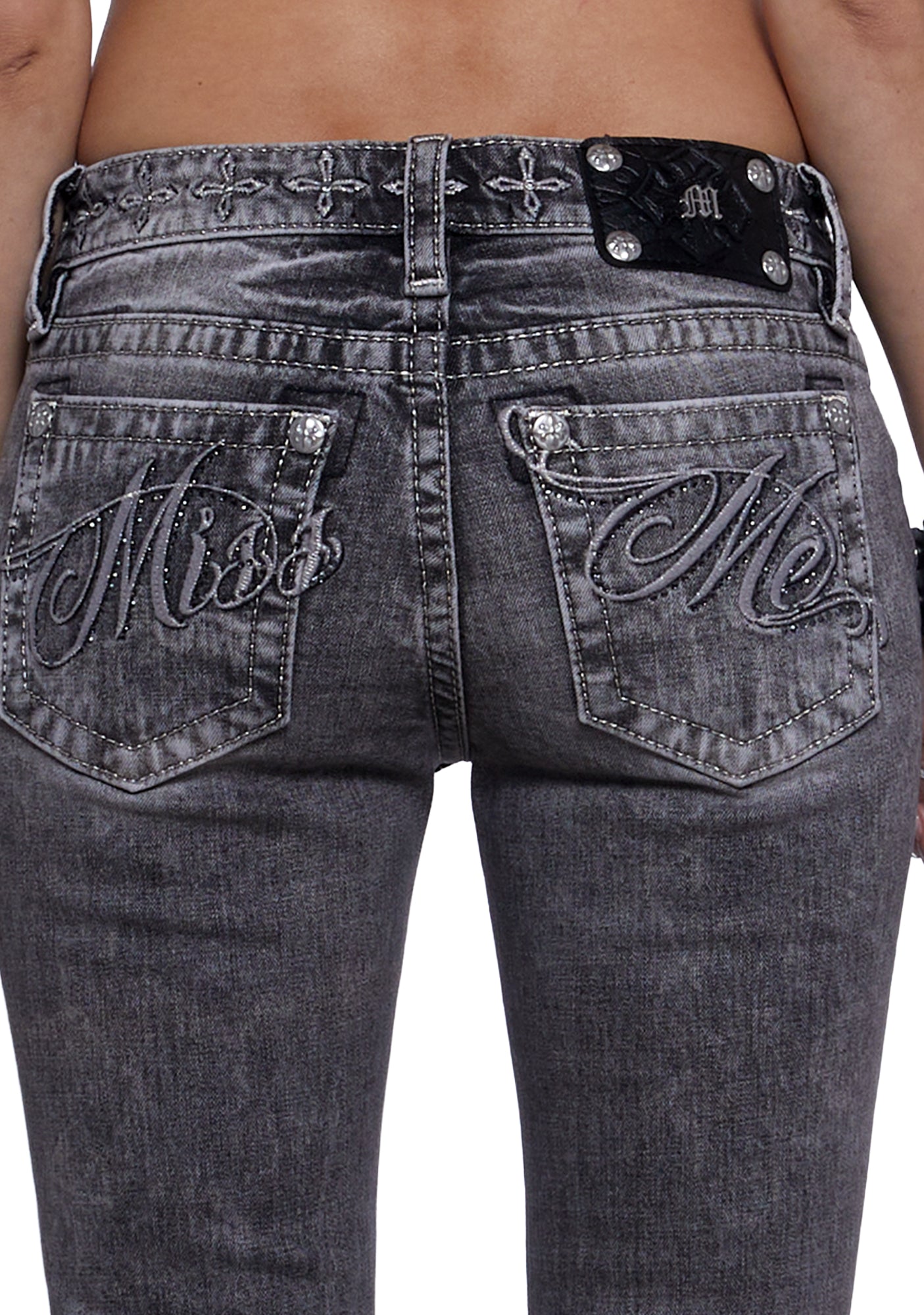 Skylar Low Rise Bootcut Jeans - Grey