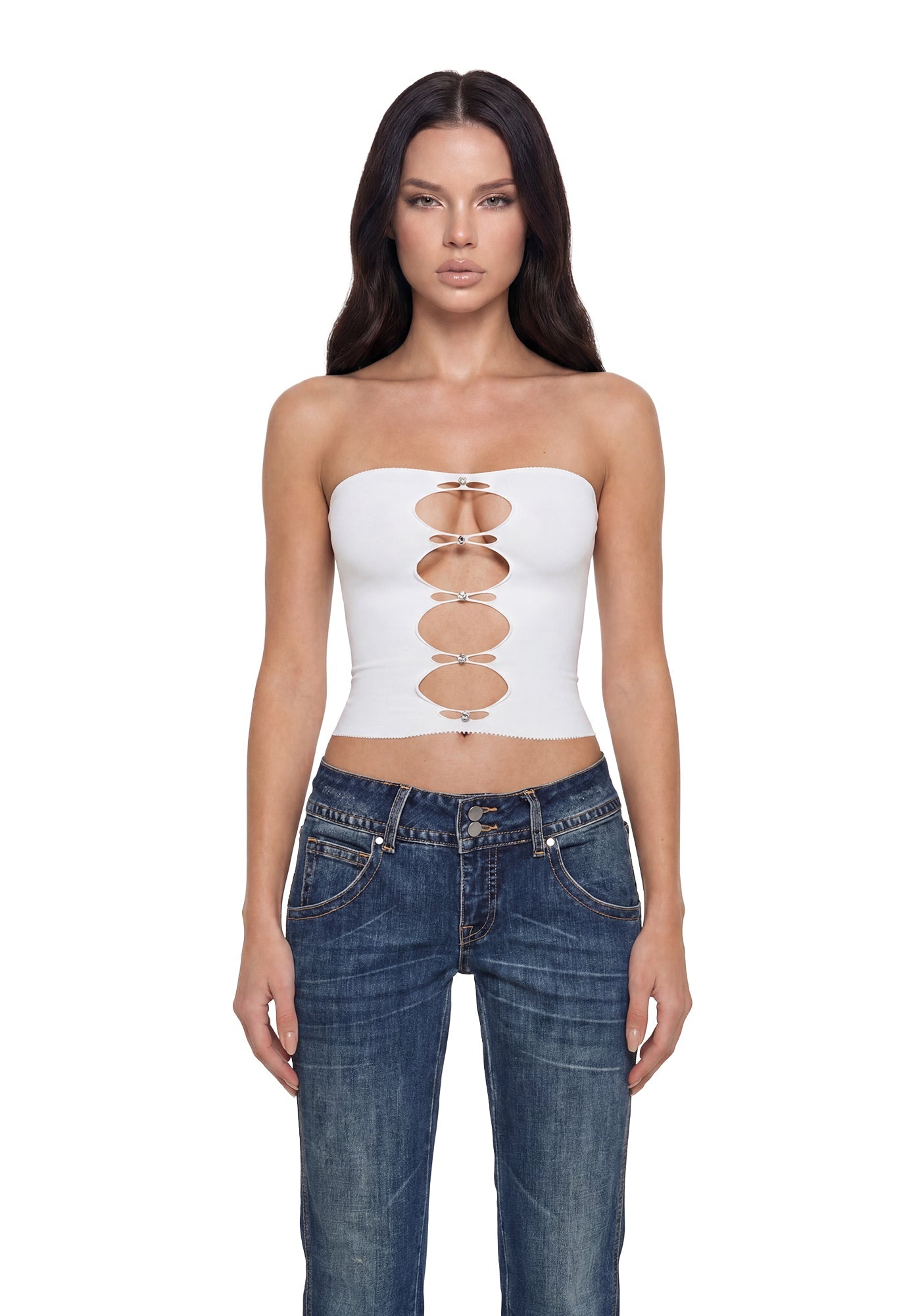 Arch Enemy Tube Top - Ivory