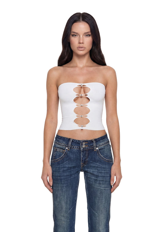 Arch Enemy Tube Top - Ivory