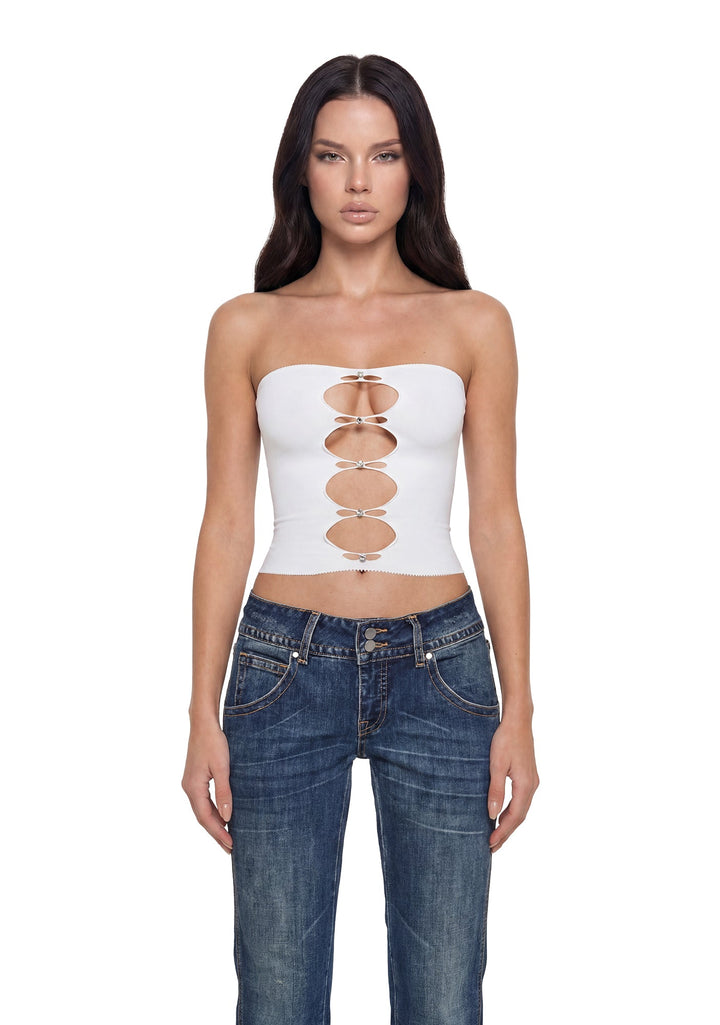 Arch Enemy Tube Top - Ivory