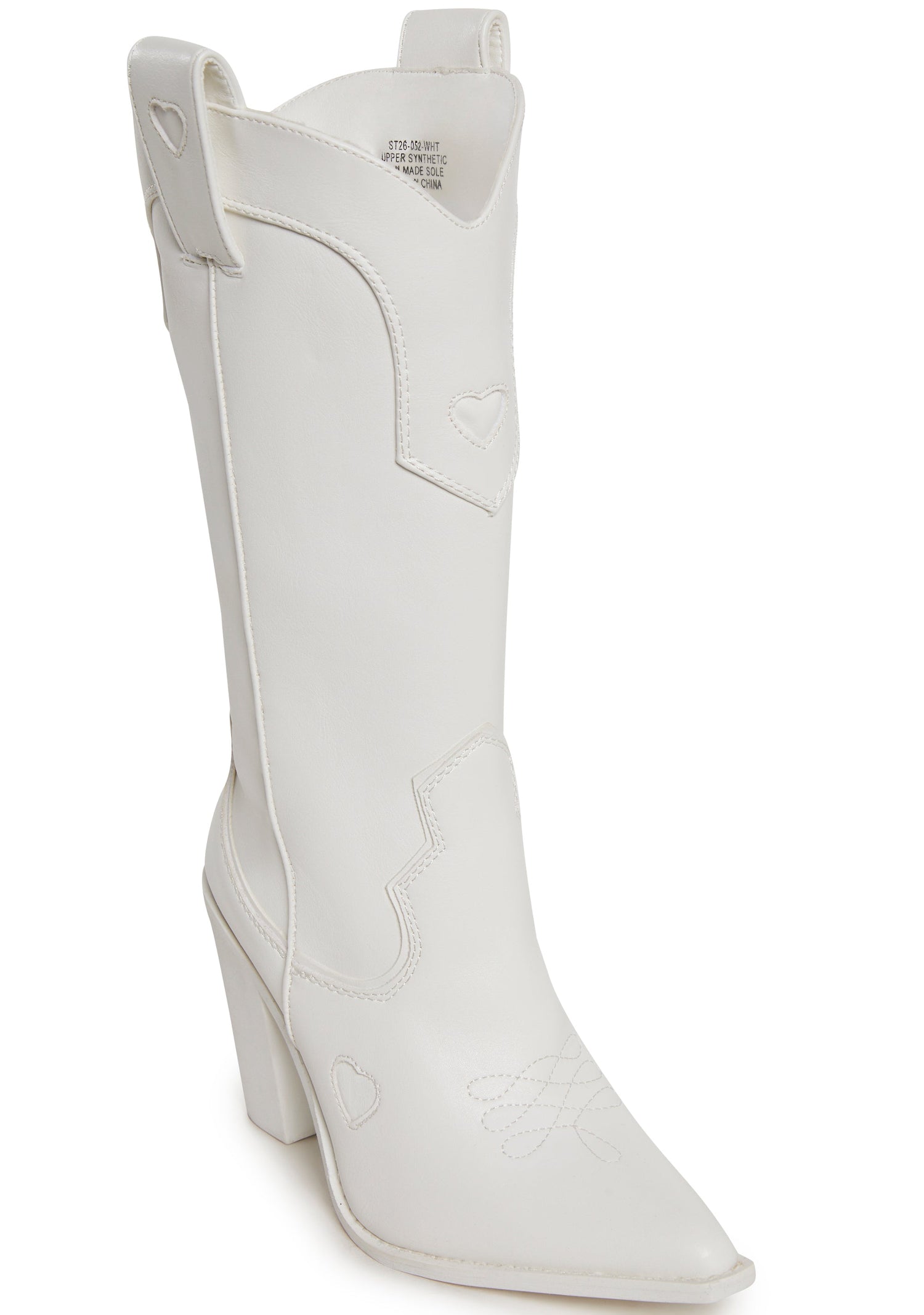 Basic Present Perfect Cowboy Boots - White
