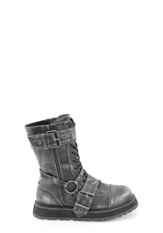 Valor-220 Mid Calf Combat Boots - Black