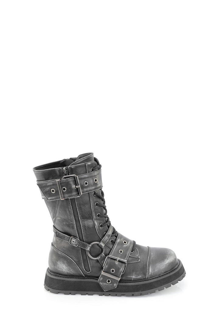 Valor-220 Mid Calf Combat Boots - Black