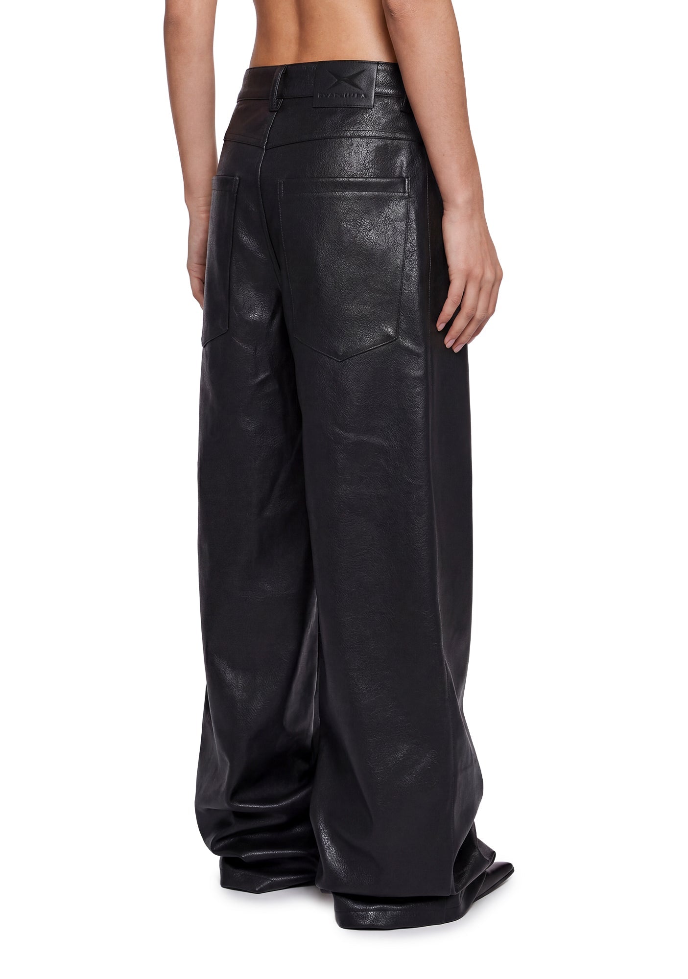Leather Baggy Suit Trousers