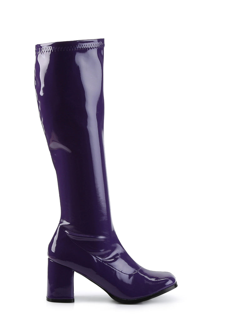 Gogo 300 Knee High Boots - Purple