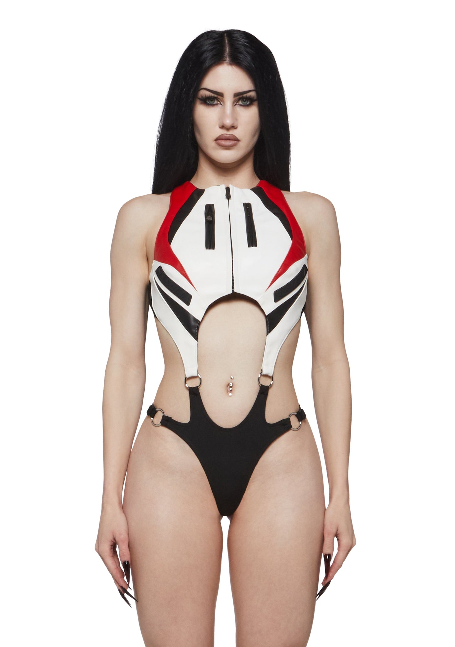Cut Out Bodysuit - White