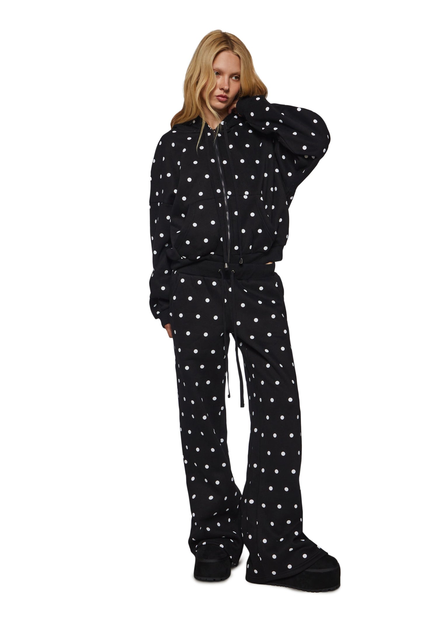 Polka Dot Baggy Sweatpants