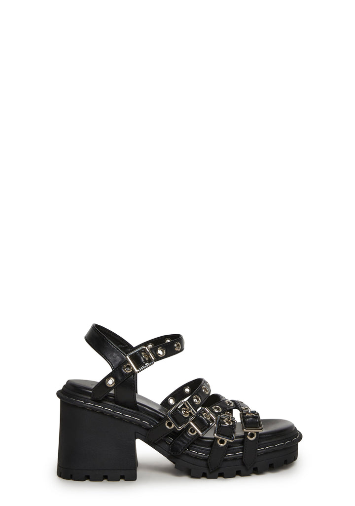 Tammy Buckled Eyelet Sandal