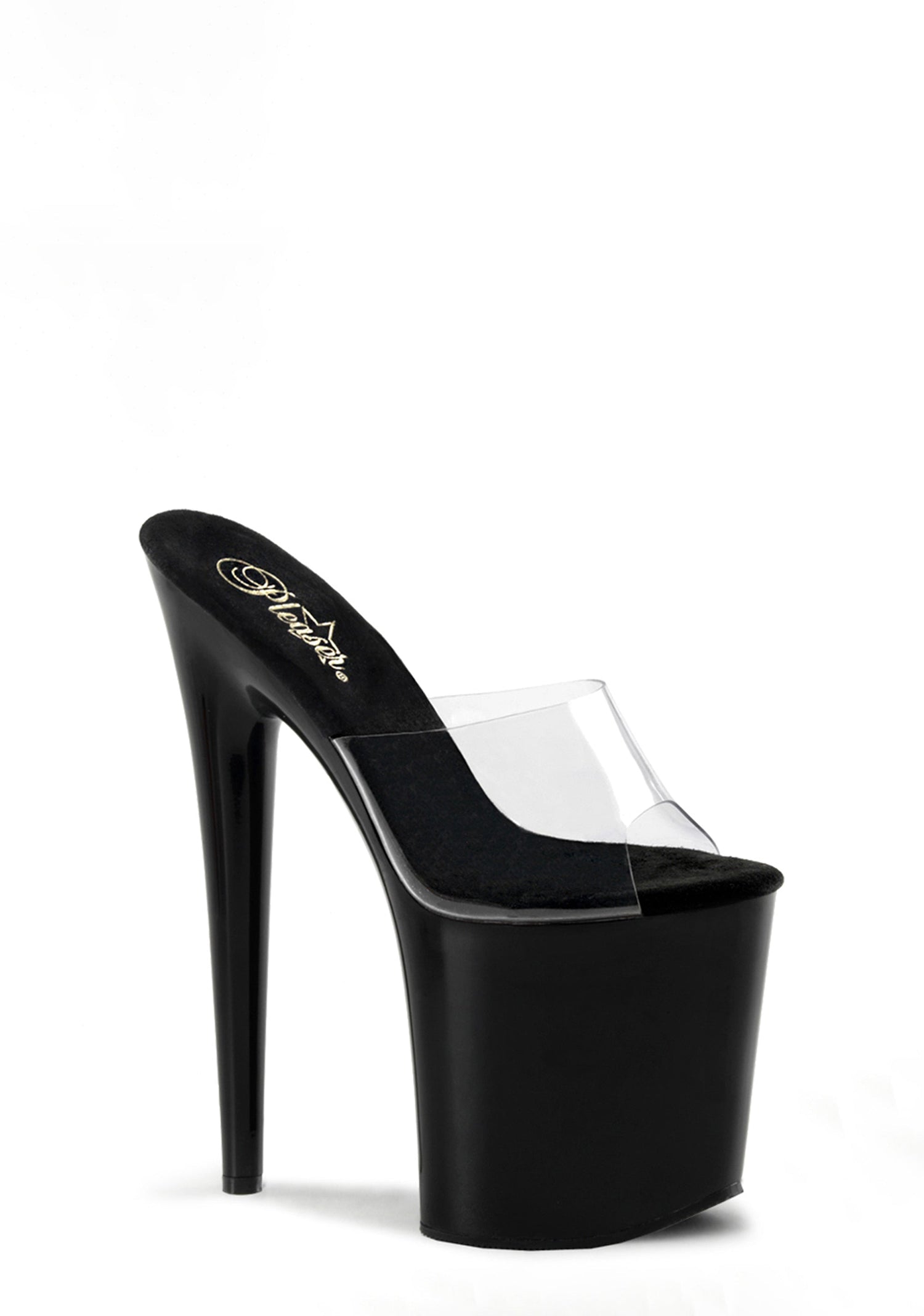 Flamingo-801 Platform Slides-Clear-Black