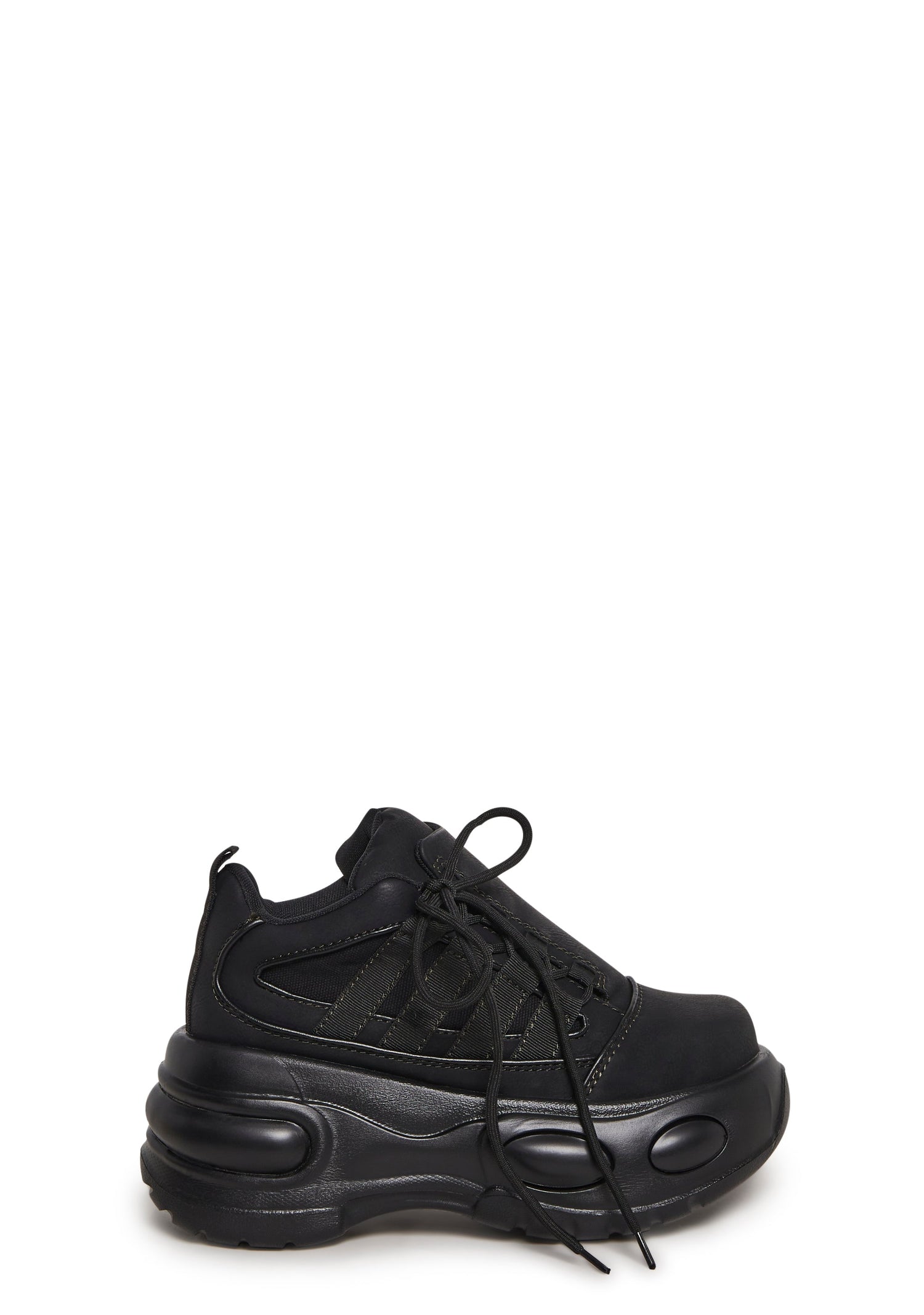 Drift Side Lace Platform Sneaker - Black