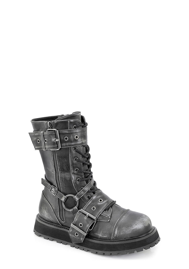 Valor-220 Mid Calf Combat Boots - Black