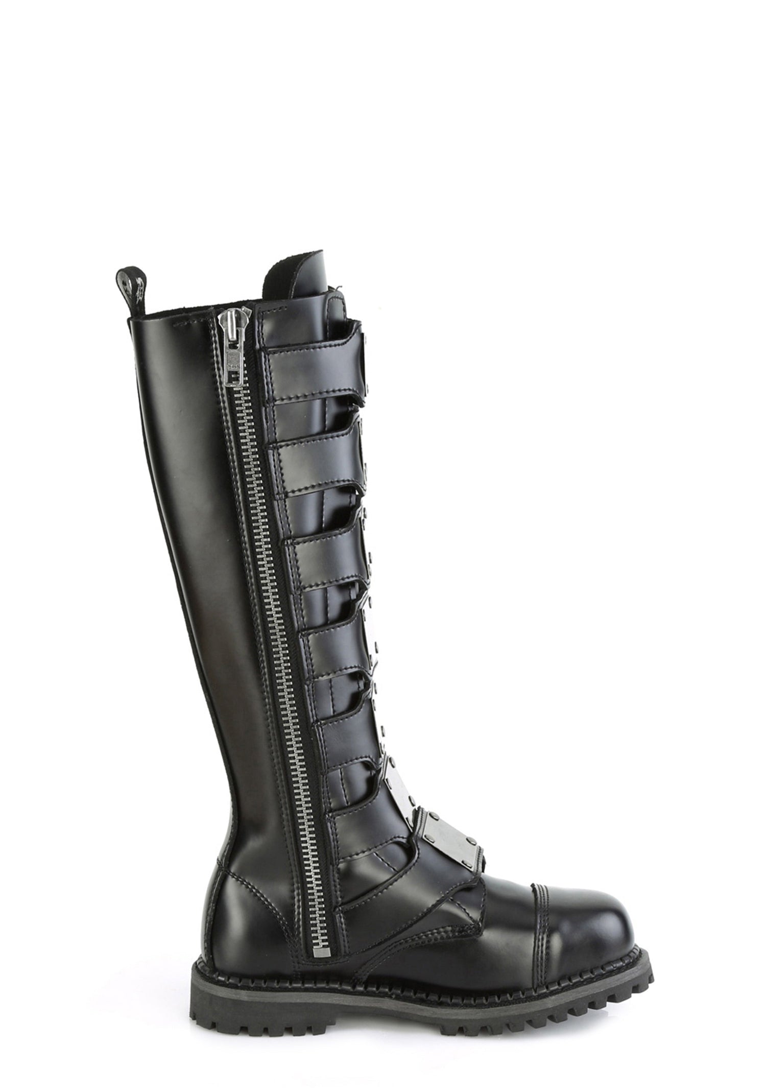 Riot-21MP Buckled Knee High Combat Boots